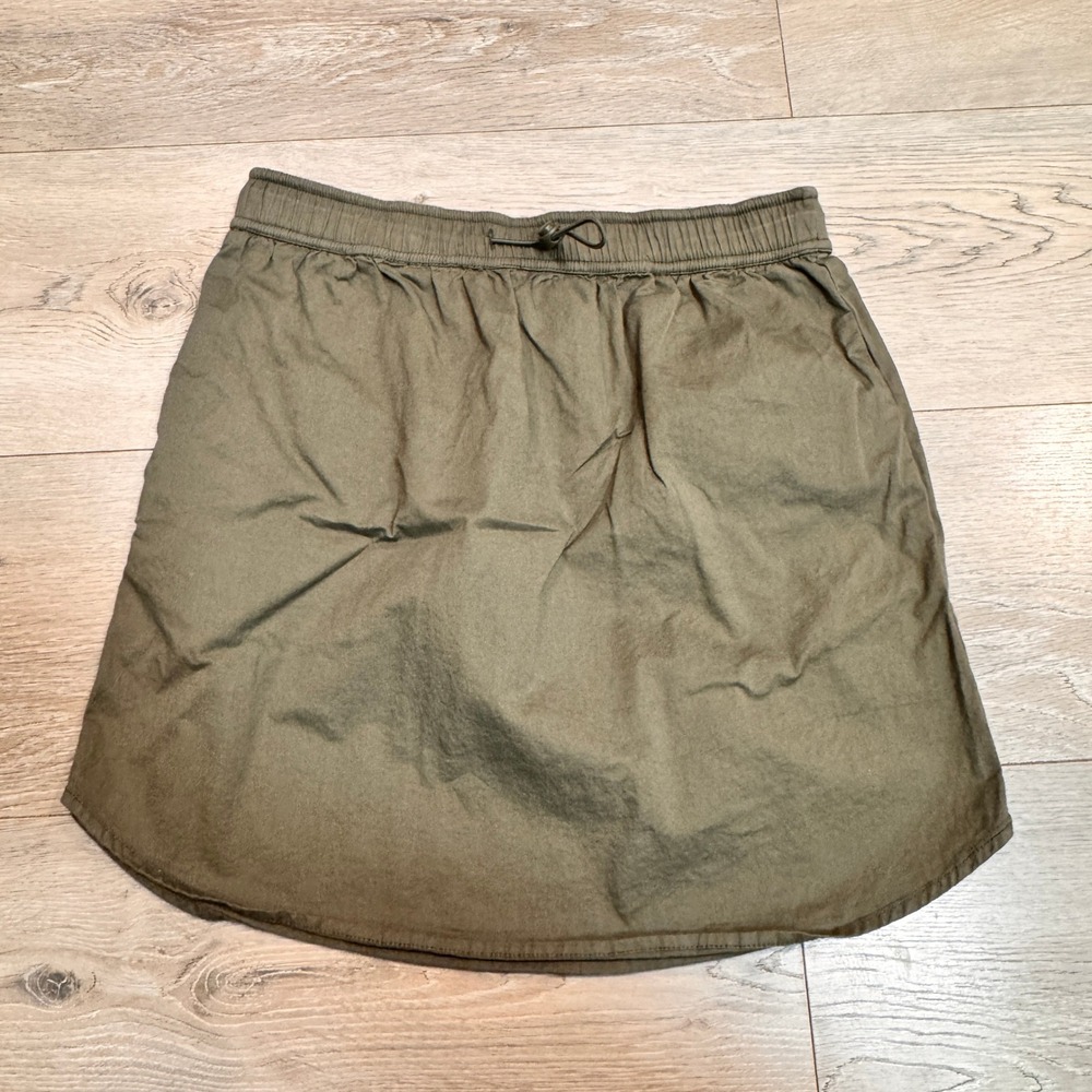 Sundry For Evereve Skirt Olive Green Utility Drawstring Waist Size 1 Small‎ S